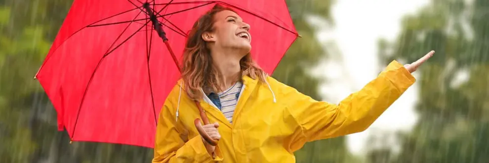 raining day at the beach